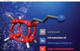 Publikacja „Introduction of organogermyl functionalities to cage silsesquioxanes”,